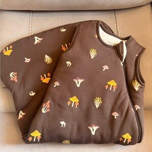 Kyte BABY Brown Sleep Sack with Mushroom Design